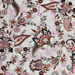 Baumwollsatin Siena Blumen rosa und terra