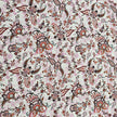 Baumwollsatin Siena Blumen rosa und terra