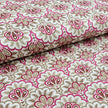 Baumwollsatin Siena Floral rosa und beige