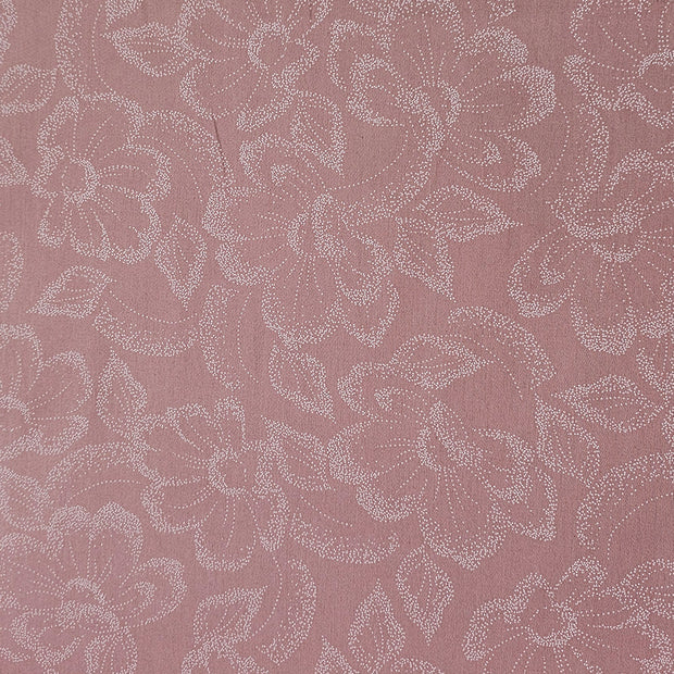 Baumwollsatin Halbdruck Blumen mauve