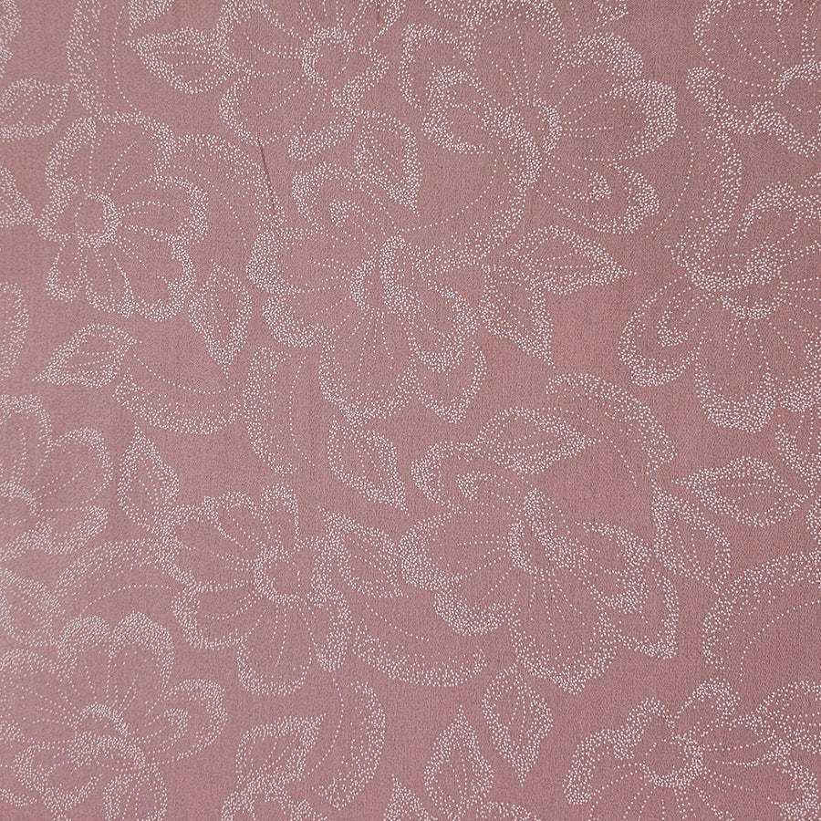 Baumwollsatin Halbdruck Blumen mauve