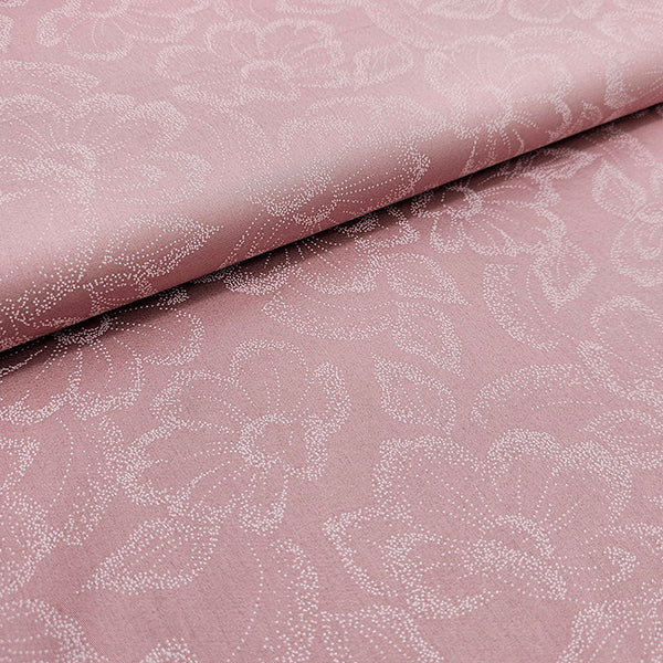 Baumwollsatin Halbdruck Blumen mauve