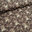 Jersey Reh mit Blumen braun