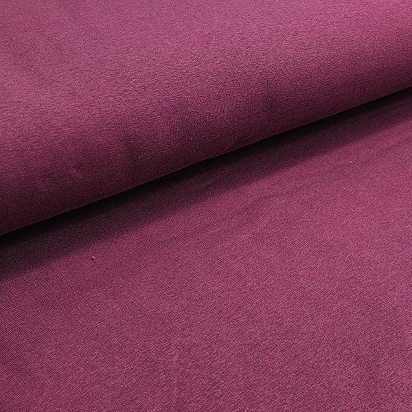 Sweatstoff uni bordeaux