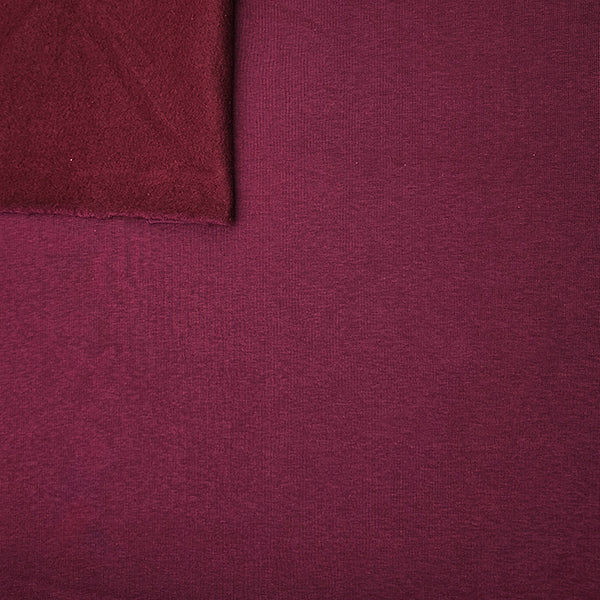 Sweatstoff uni bordeaux