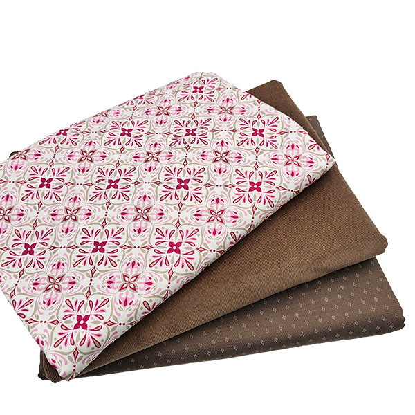 Trachten Stoffpaket Cord beige und Jacquard mit Schürze