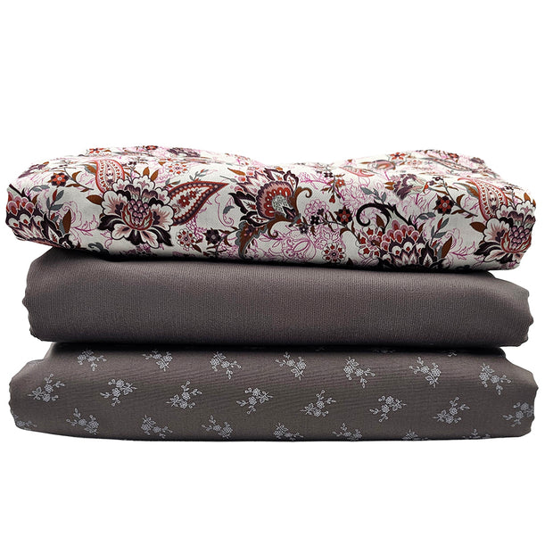 Trachten Stoffpaket grau und taupe mit Schürze