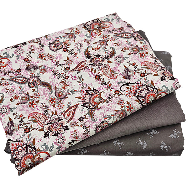 Trachten Stoffpaket grau und taupe mit Schürze