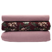 Sweat Stoffpaket Blumen und uni mit Bündchen