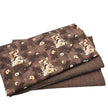 Jersey Stoffpaket Reh mit Blumen braun und Bündchen