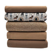 Stoffbox Jersey Wildtiere natur und Waffeljersey mit Bündchen