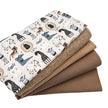 Stoffbox Jersey Wildtiere natur und Waffeljersey mit Bündchen