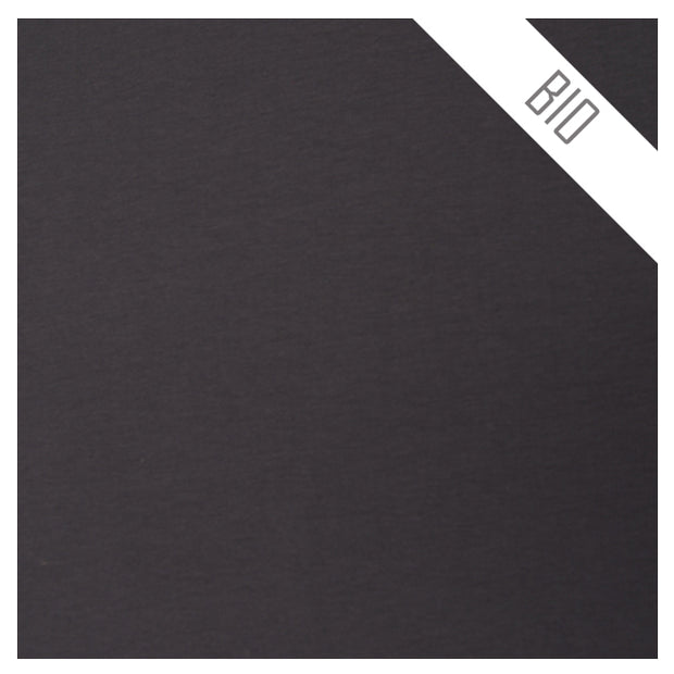 Baumwolljersey uni dunkelgrau Bio