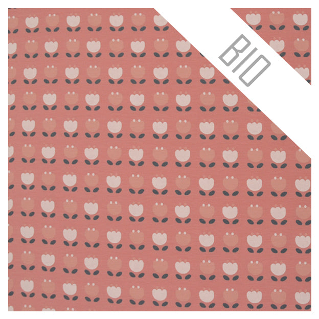 Jersey Stoffpaket Blumen  Bio und Streifen mit Bündchen