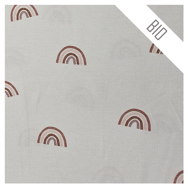 Jersey Stoffpaket Regenbogen Bio und uni mit Bündchen