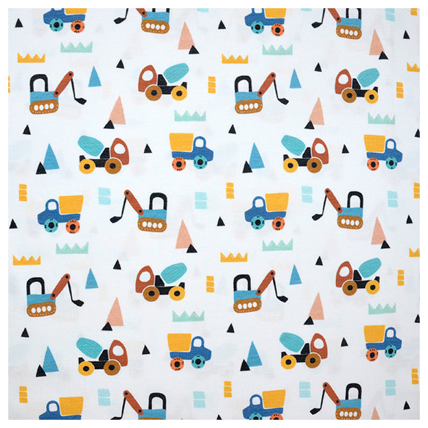 Stoffbox Jersey Fahrzeuge und Rippersey mit Bündchen Bio