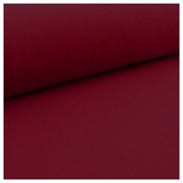 Jersey Stoffpaket Blumen Collage ecru und uni bordeaux mit Bündchen