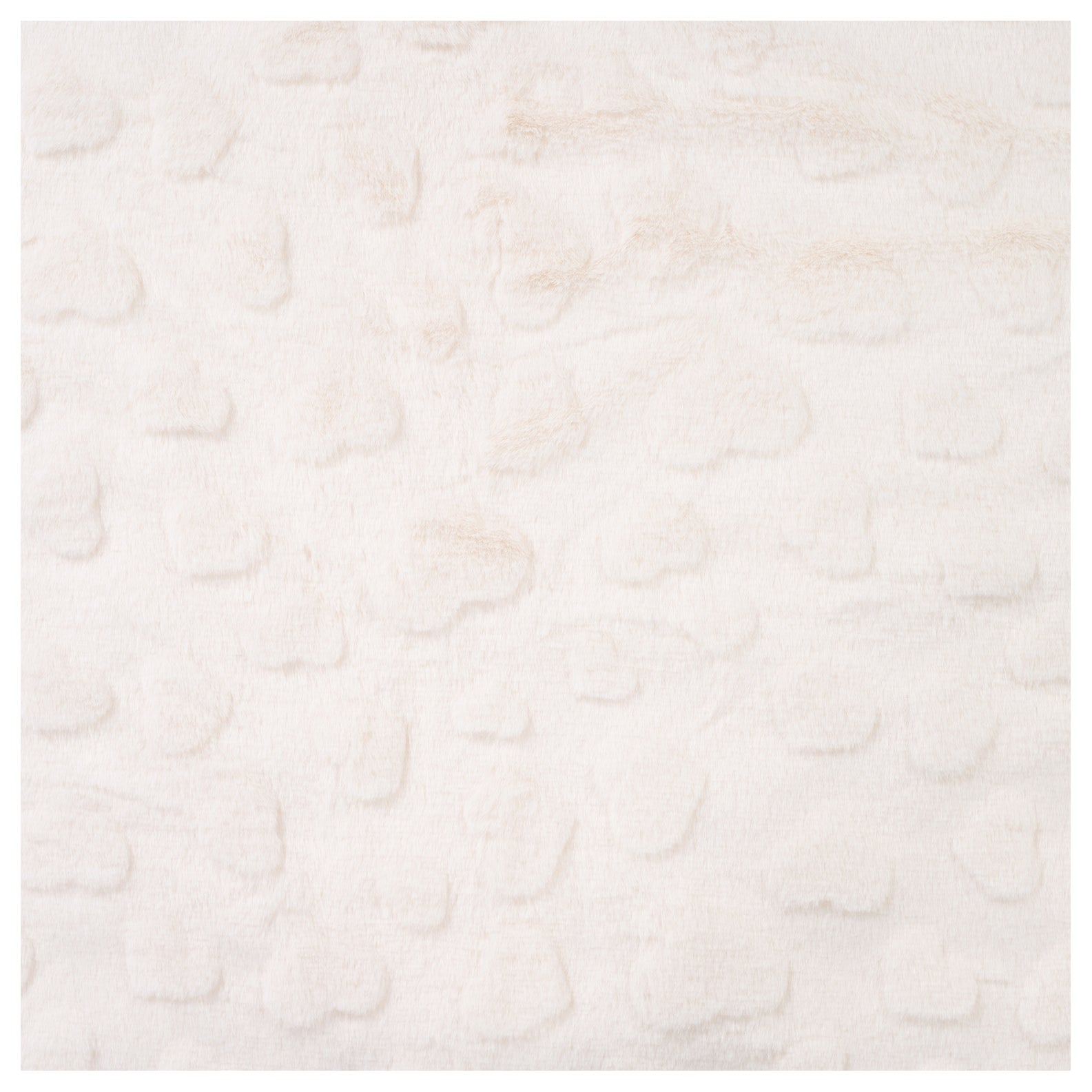 Fellimitat mit Herzen ecru