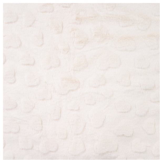 Fellimitat mit Herzen ecru