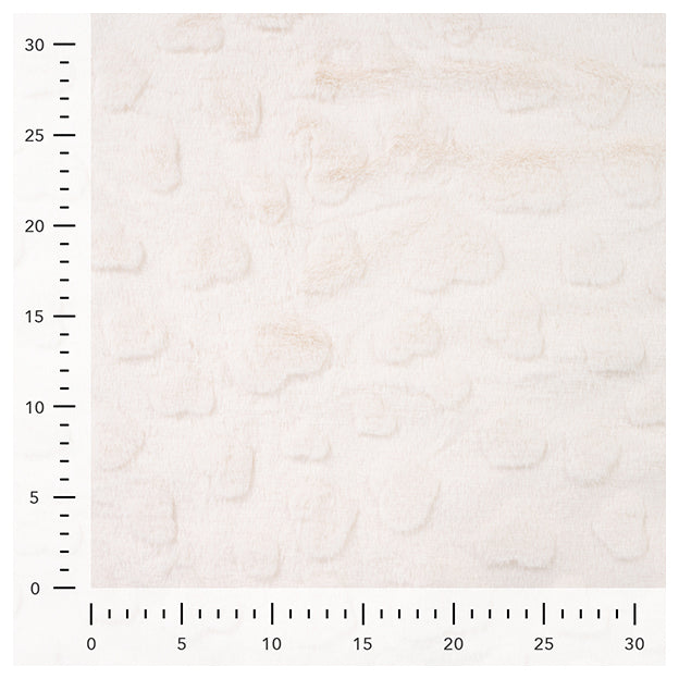 Fellimitat mit Herzen ecru