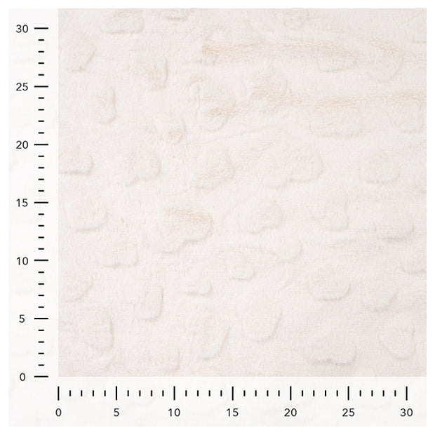 Fellimitat mit Herzen ecru