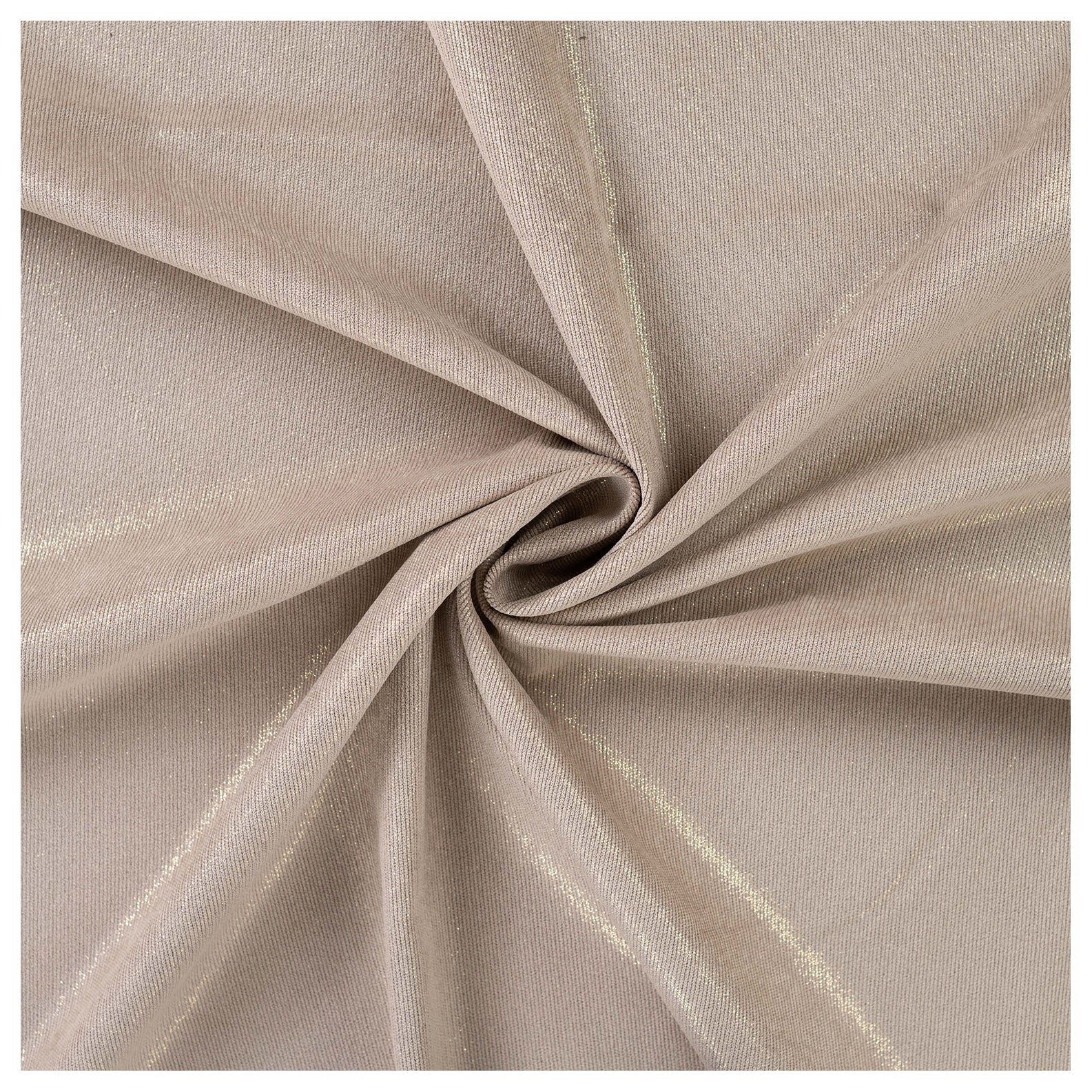 Cordstoff sand mit Gold