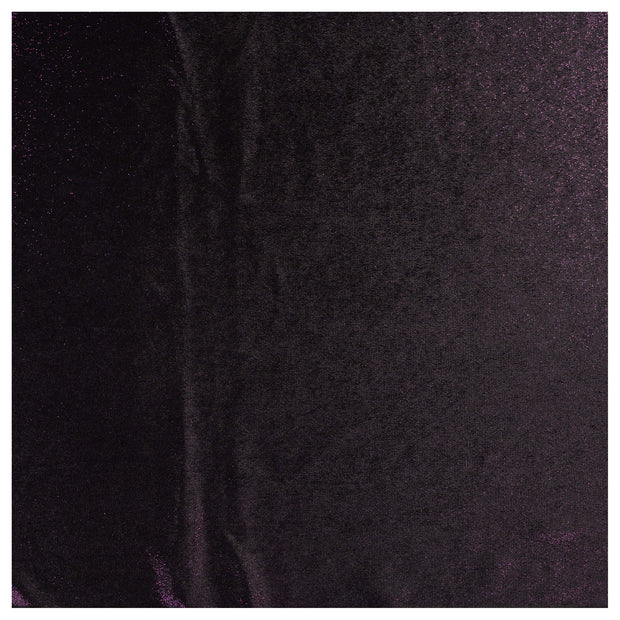 Velour schwarz mit Glanz in violett