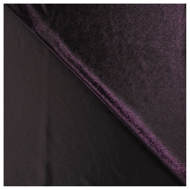 Velour schwarz mit Glanz in violett