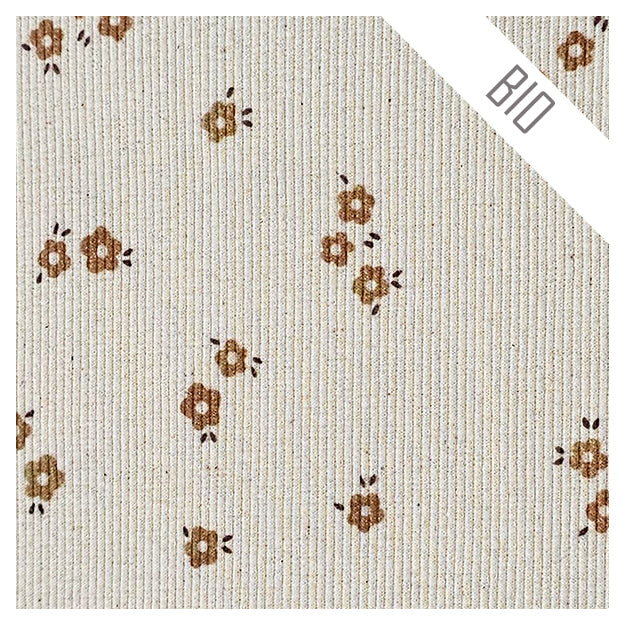 Rippjersey Blumen Bio