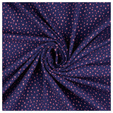 Jersey Punkte dunkelblau/ rosa Glitter