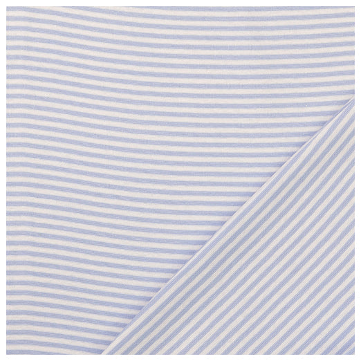Bündchen Streifen hellblau/weiß