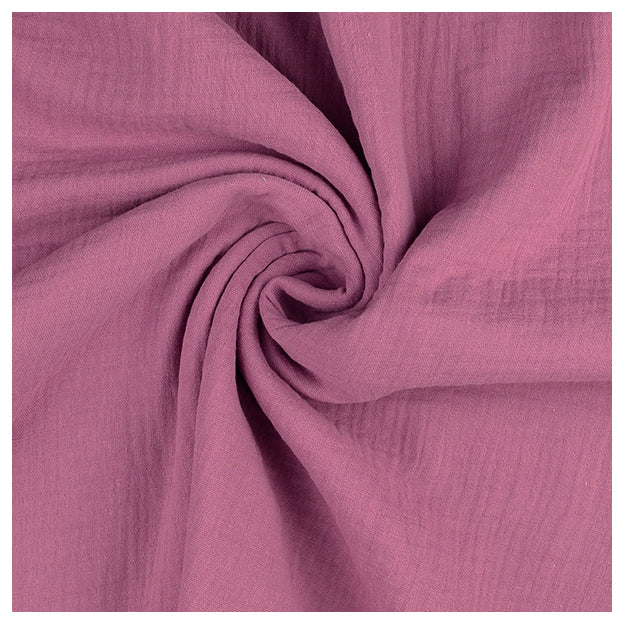 Musselin Baumwolle brombeer