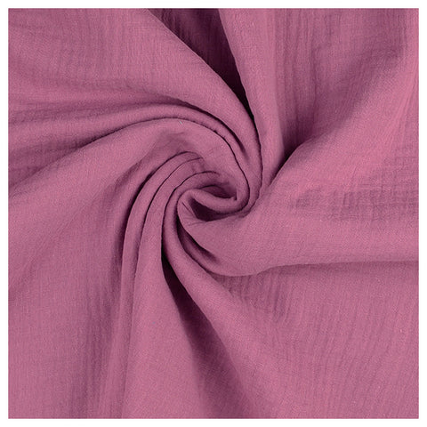 Musselin Baumwolle brombeer