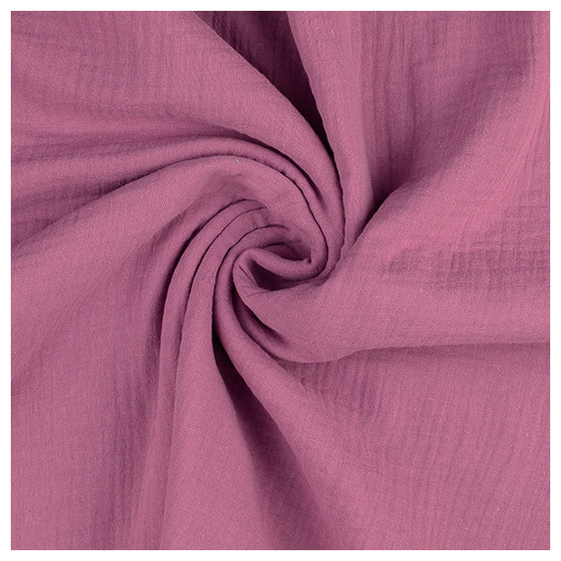 Musselin Baumwolle brombeer