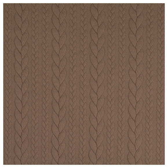 Zopf Jacquard/ Jersey taupe