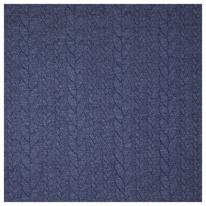 Zopf Jacquard/ Jersey jeansblau