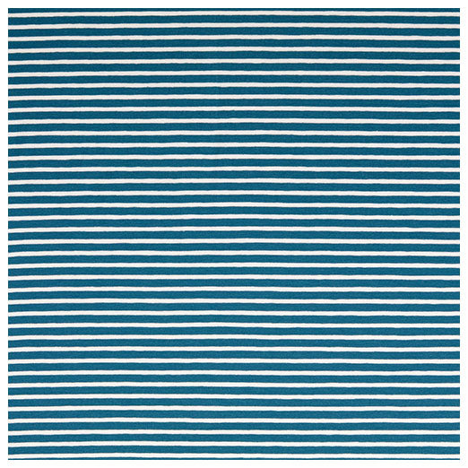 Jersey Streifen petrol/weiß 5mm