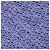 Baumwoll-Popelin Blümchen blau/rosa
