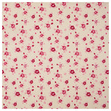 Baumwoll-Popelin Blumen bordeaux/rosa