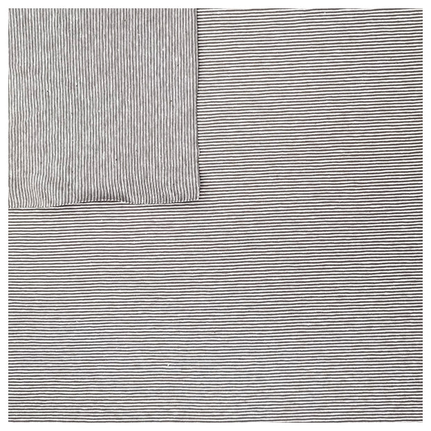 Jersey Streifen schmal taupe und weiß