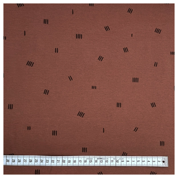 Soft Sweatstoff stripes braun