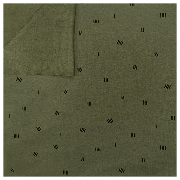 Soft Sweatstoff stripes grün