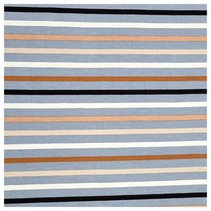 Jersey bunte Streifen stahlblau