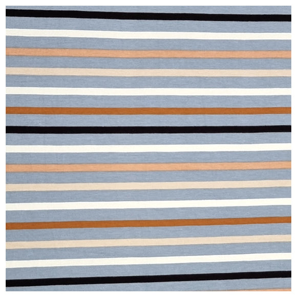 Jersey bunte Streifen stahlblau