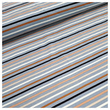 Jersey bunte Streifen stahlblau