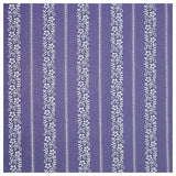 Baumwolle gestreift mit Blumenmotiv violett