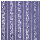 Baumwolle gestreift mit Blumenmotiv violett