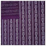 Baumwolle gestreift mit Blumen aubergine