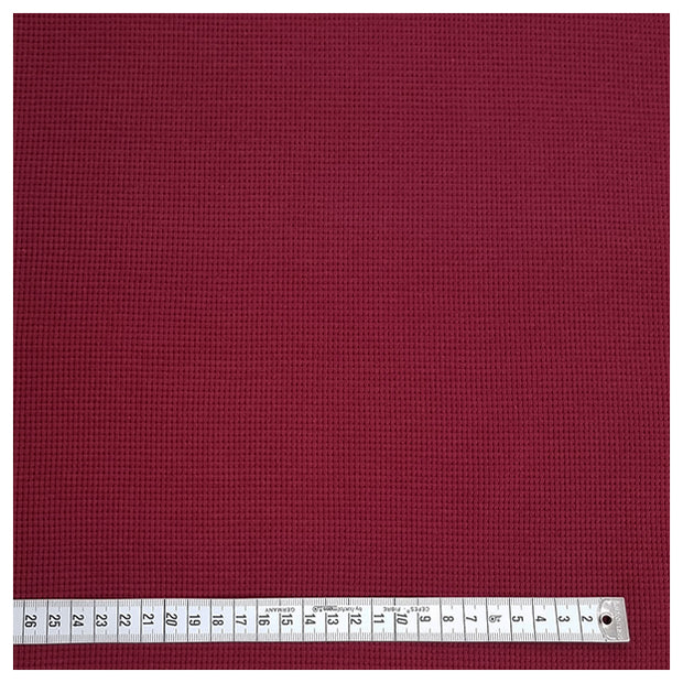 Waffelstoff Jersey bordeaux