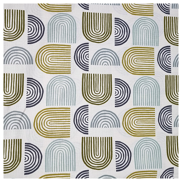 Canvas Regenbogen grün und ecru